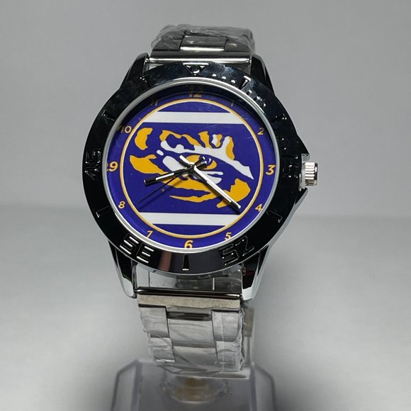 LSU Tigers NCAA Stainless Steel Men's Watch NEW!! - Picture 7 of 7